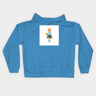 Fox Girl in Dress. If you dream it, you can do it Kids Hoodie